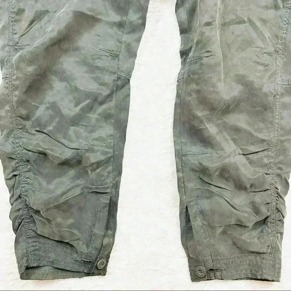 Buffalo David Bitton Green Silky Drawstring Flap Pocket Safari Jogger Pant XS - Picture 6 of 16
